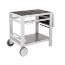 Notre test du chariot en métal et Bois avec Plateau pour Plancha Verycook