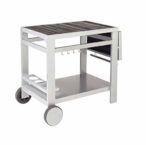 Notre test du chariot en métal et Bois avec Plateau pour Plancha Verycook